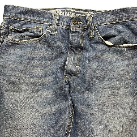 Op Jeans 1972 Slim Straight Men's Size 32x30 Well Worn Broke in ** Flaws Read ** - Picture 9 of 9